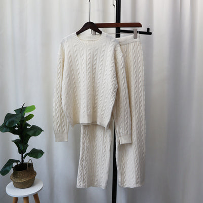 Aroa's™ Women's Cable Knit Sweater Lounge Set