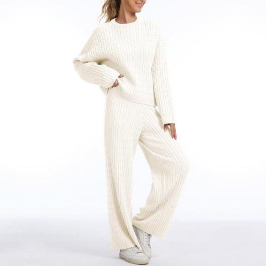 Aroa's™ Women's Cable Knit Sweater Lounge Set