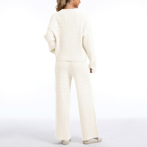Aroa's™ Women's Cable Knit Sweater Lounge Set