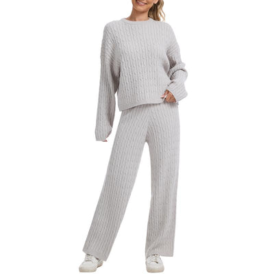 Aroa's™ Women's Cable Knit Sweater Lounge Set